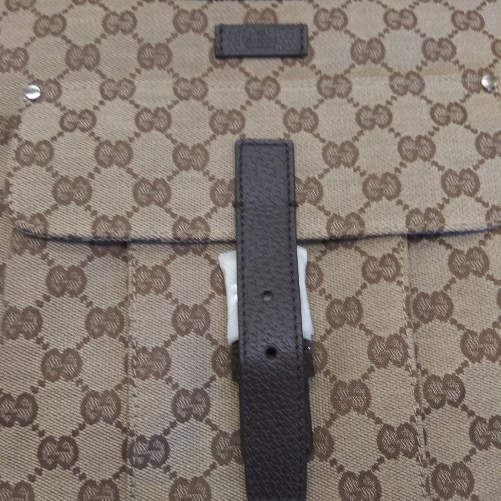 Gucci Horsebit Canvas and Leather Shoulder Bag New - Picture 7 of 8